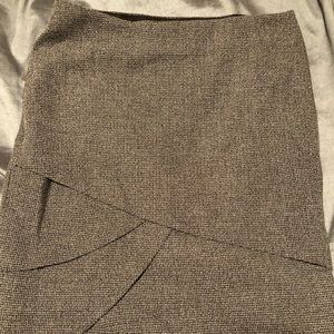 Black pencil skirt with ruffled bottom